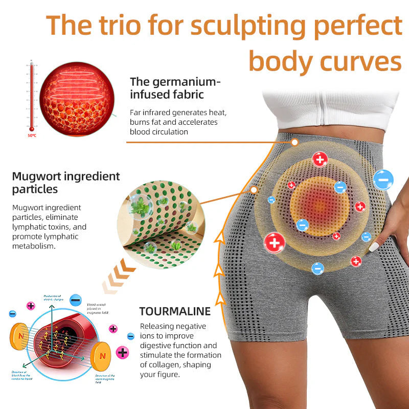 🔥【Nové produkty na jeseň 2024】Mikrovibračný masážny modul Ice Silk Ion Fiber Shaping Shorts🌻