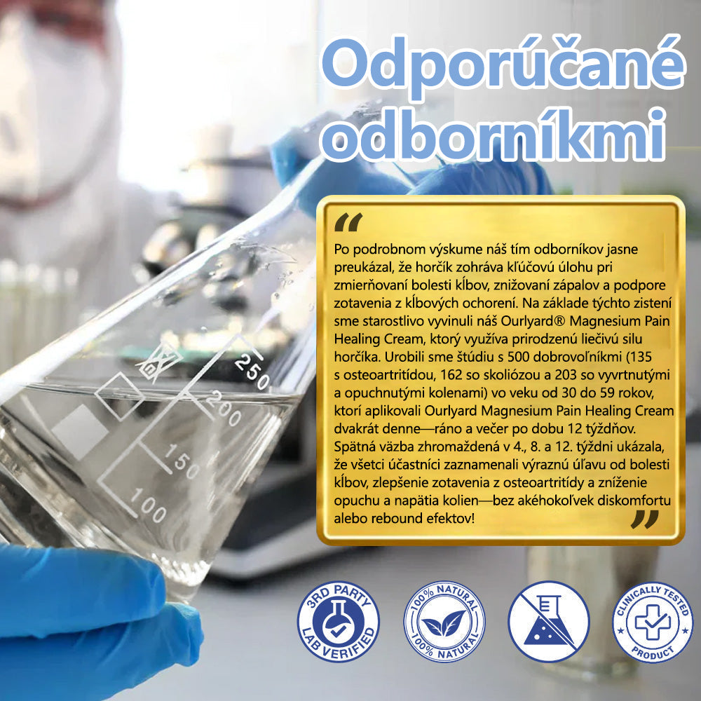 ✅ Schválené ÚVZ SR: Ourlyard® Magnéziový krém na hojenie bolesti kostí (liečba artritídy, neuropatie, reumatických ochorení, svalových kŕčov, zášklbov a športových zranení)