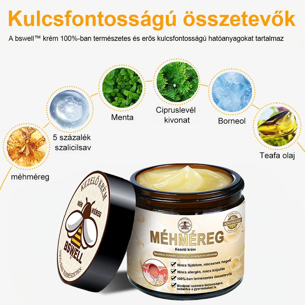 🐝BSWELL® Krém na ošetrenie včelím jedom👨⚕️(MDT recommended) (🔥Posledný deň akcie 80% zľava)