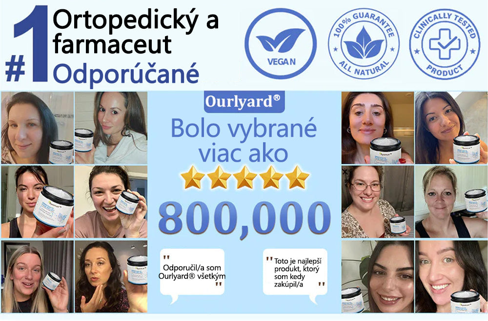 ✅ Schválené ÚVZ SR: Ourlyard® Magnéziový krém na hojenie bolesti kostí (liečba artritídy, neuropatie, reumatických ochorení, svalových kŕčov, zášklbov a športových zranení)