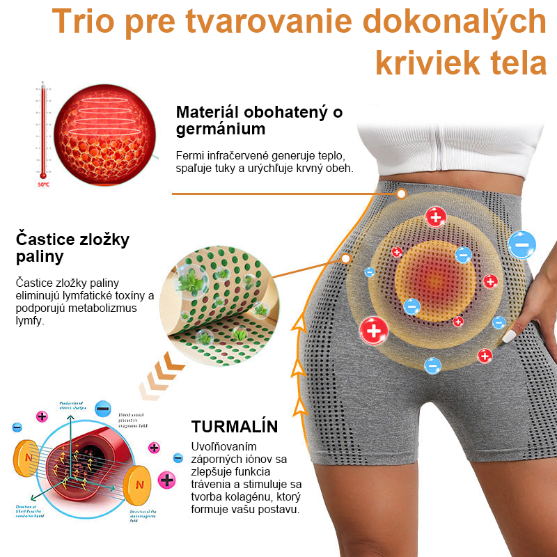 💃💃【Nové produkty na jeseň 2024】Mikrovibračný masážny modul Ice Silk Ion Fiber Shaping Shorts🌻