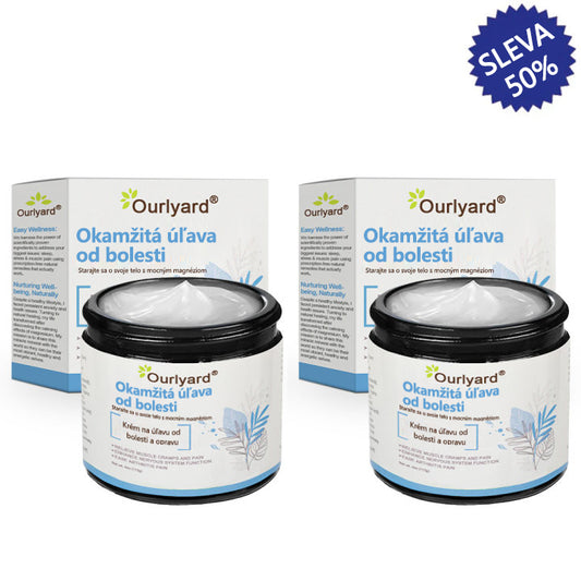 ✅ Schválené ÚVZ SR: Ourlyard® Magnéziový krém na hojenie bolesti kostí (liečba artritídy, neuropatie, reumatických ochorení, svalových kŕčov, zášklbov a športových zranení)