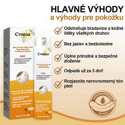 🧡Cvreoz Včelí jed na odstraňovanie bradavíc a značiek v spreji(👨‍⚕AAD ODPORÚČA)🐝🐝(🔥Posledný deň akcie 80% zľava)