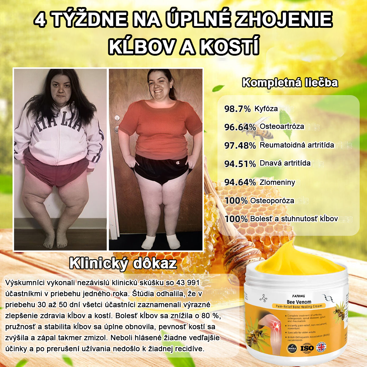 𝑭𝑨𝑻𝑶𝑵𝑮® Krém proti bolesti a hojeniu kostí zo včelieho jedu (výhradne pre seniorov a na odporúčanie NVOC)🧨